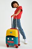 Elatae Policarbon Kırılmaz Çocuk Valizi Lacivert Çivit Robot Desenli