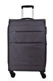 Pierre Cardin Ultra Light Hafif Lüx Kumaş Orta Boy Valiz Gri PC4200