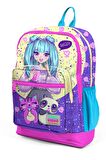 Elatae Anime Desenli Lila/Pembe Okul Sırt Çantası 23735