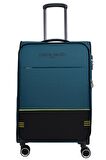 Pierre Cardin Ultra Light Hafif Lüx Kumaş Orta Boy Valiz Petrol PC8200