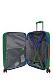 United Colors Of Benetton Lüx Abs 2'li Valiz Seti Orta Boy - Kabin Boy Yeşil BNT600