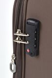 Pierre Cardin Ultra Light Hafif Lüx Kumaş Büyük Boy Valiz Kahve PC4200
