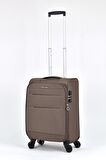 Pierre Cardin Ultra Light Hafif Lüx Kumaş 3'lü Valiz Seti Kahverengi PC4200