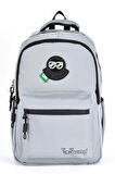 Elatae Unisex Ortopedik Çok Gözlü Günlük Seyahat Okul Sırt Çantası Gri 51696