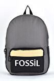 Fossil Unisex Çok Gözlü Günlük Seyahat Okul Sırt Çantası Gri 9504
