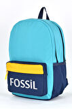 Fossil Unisex Çok Gözlü Günlük Seyahat Okul Sırt Çantası Turkuaz 9504