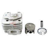 Silindir + Piston Seti 45.2 mm (54.5cc) Hyundai Turbo 760 ve Oleomac GSH 56 ile Uyumlu – Yüksek Performanslı Motor Seti