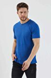 Slazenger Sander Erkek T-Shirt Saks Mavi