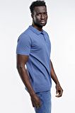 Slazenger SOHO I Erkek Polo Yaka Indigo Tişört