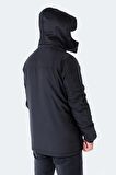 Slazenger HOLD Erkek Kapüşonlu Siyah Mont & Kaban