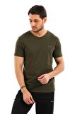 Slazenger SARGON KTN Erkek V Yaka Haki Tişört