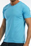 Slazenger SARGON KTN Erkek V Yaka Mavi Tişört