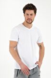 Slazenger SARGON I Erkek T-Shirt Beyaz