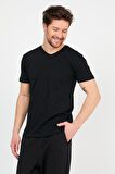 Slazenger SARGON I Erkek T-Shirt Siyah