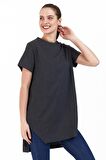 Mıdorı Kadın T-shirt Koyu Gri Antrasit Gri Slazenger Tişört Kadın Tişört 