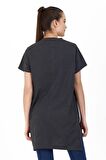 Mıdorı Kadın T-shirt Koyu Gri Antrasit Gri Slazenger Tişört Kadın Tişört 