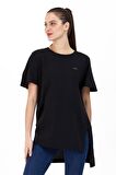 Merılyn Kadın T-shirt Siyah Siyah Tişört Kadın Tişört 