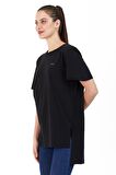 Merılyn Kadın T-shirt Siyah Siyah Tişört Kadın Tişört 