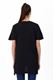 Merılyn Kadın T-shirt Siyah Siyah Tişört Kadın Tişört 