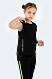 Slazenger DYLAN Kız Çocuk Kolsuz T-Shirt Siyah