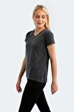 Slazenger PLAY Kadın T-Shirt K.Gri