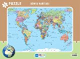 Blue Focus 72 Parça Dünya Haritası Frame Puzzle