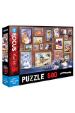Blue Focus Hayvanlar 500 Parça Çocuk Puzzle