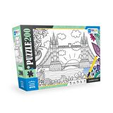Blue Focus 200 Parça Coloring Puzzle - Tower Bridge (Kule Köprüsü)