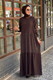 İNVEE Elbise 7033 Kahve
