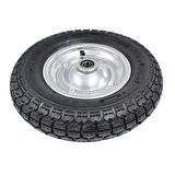 Rulmanlı Şişme Tekerlek - Metal Jantlı - 350x80mm 110Kg