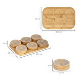 Porsima Pbt-693 Tepsili 6lı Bambu Kahvaltılık Saklama Kabı Kapaklı Saklama Kabı Kapaklı Kahvaltılık Seti