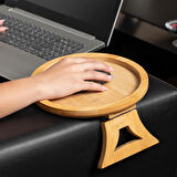 Porsima Pbt-414 Bambu Koltuk Matı Ahşap Kanepe Koltuk Kenarı Sehpa Yan Sehpa Koltuk Katlanabilir Koltuk Kenarı Tepsisi