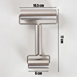 Porsima 226 Çelik Pratik Rulo Pürüzsüz Çift Yönlü Merdane Oklava