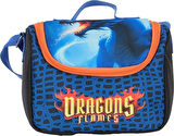 Pippa Erkek Çocuk ÜÇ Gözlü Lacivert Turuncu İlkokul Üçlü Okul Çanta Seti - Dragon/Ejderha - PPSET5280