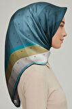 Armine Yeni Sezon 2022 İlkbahar Yaz Serisi %100 İPEK Twill Geometrik Desen Eşarp 8652D-86