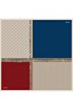 Armine 90 x90 Kırmızı -Lacivert-Kahve  Nostalji Serisi Sura ipek Eşarp %100 Pure Silk 8519 34