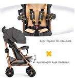 Rival Rv111G Gold Sweet Tam Yatar Hafif Baston Bebek Arabası - Baston Puset Kahverengi