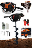Dkt7980 Benzinli Fidan Dikme Toprak Burgu Makinesi 150mm*100cm Toprak Delme Ucu 7.9 Hp Xmotor
