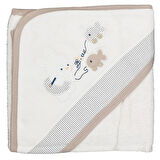Sebi Balıkçı Tavşan Bebek Banyo Havlusu 75x75 Cm 9879