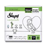 Sleepy Natural 4 Numara Maxi 27'li Cırtlı Bez