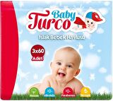 Baby Turco Alkolsüz 3 x 60 Yaprak 3 Paket Islak Mendil