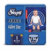 Sleepy Jeans Külot Bez Midi 3 No 34 Lü X 4'lü