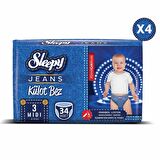 Sleepy Jeans Külot Bez Midi 3 No 34 Lü X 4'lü