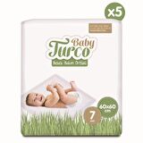 Baby Turco Bebek Bakım Örtüsü 60x60 cm 7x5 35 Adet