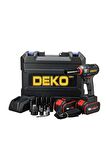 Dk5810ts 58v 10ah Kömürsüz Motor Darbeli Çift Vuruş Bijon Somun Sökme Makinesi Matkap Seti 520nm