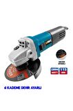 6 Kademe Devir Ayarlı Taşlama Spiral Makinesi 11-125mm 2200watt Taş Hediyeli