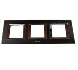 Viko Panasonic Thea 3x2M Ultima Metal Eloxal Siyah Renk Çerçeve - WVTF28585AB-TR