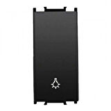 Viko Panasonic Modüler Siyah Light Yaylı Anahtar 1M Kapak - WVTR10164BL-TR