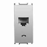 Panasonic Modüler Metalik Beyaz Nümeris Telefon Prizi Cat-3 Altlık+Kapak 1M - WVTT14024MW-TR