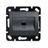 Viko Panasonic Thea Blu Füme Tekli Nümeris Cat-3 Telefon Prizi Çerçevesiz WBTR04025DG-TR